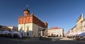 Elegant panorama view of old renaissance town hall in Tarnow, southern Poland.