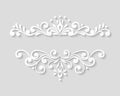 Elegant paper retro floral border. Royalty Free Stock Photo