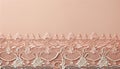Elegant Peach Lace Fabric Texture Background, AI Generated