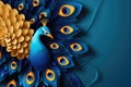 elegant peacock paper art AI generated Royalty Free Stock Photo