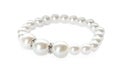 Elegant pearl bracelet isolated on white. Luxury jewelry Royalty Free Stock Photo