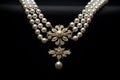 Elegant Pearl necklace. Generate Ai