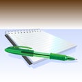 Elegant pen and notebook