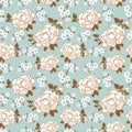 Elegant peony seamless floral pattern background Royalty Free Stock Photo