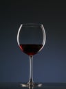 Elegant photo of a glass of red wine