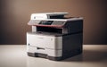 Elegant Photocopier Machine on a Pure White Surface -Generative Ai