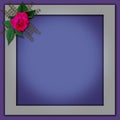 Elegant Photoframe with an flower design Royalty Free Stock Photo