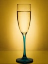 Elegant picture of a champagne glass with clear water