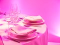 Elegant pink dinner Table