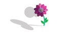 Elegant pink flower icon with subtle shadow for natural design, vector design Generative AI Royalty Free Stock Photo