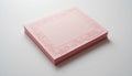 Elegant Pink Notecards with Floral Embossed Border Royalty Free Stock Photo
