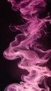 Elegant pink smoke swirls on dark background