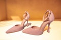 Elegant pink women high heeled bell-shaped Royalty Free Stock Photo