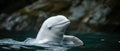 An Elegant And Playful Beluga Whale Gracefully Glides Through The Water