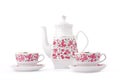 Elegant porcelain tea set Royalty Free Stock Photo