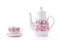 Elegant porcelain tea set Royalty Free Stock Photo