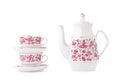 Elegant porcelain tea set Royalty Free Stock Photo