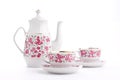 Elegant porcelain tea set Royalty Free Stock Photo