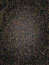 Elegant poster background with craquelure. Golden fallen particle