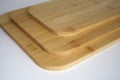 Set of Rectangular Bamboo Cutting Boards Royalty Free Stock Photo