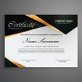 elegrant premium luxury style certificate of qualification