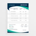 Elegant professional invoice template design