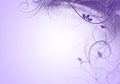 Elegant purple background with swirls and space for your text