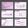 Elegant Purple Blue infographic element and icon presentation templates flat design set for brochure flyer leaflet website Royalty Free Stock Photo