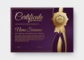 Elegant purple certificate award template