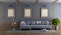 Elegant purple living room Royalty Free Stock Photo