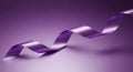 Elegant purple ribbon in motion Royalty Free Stock Photo