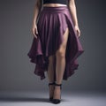 Elegant Purple Skirt Leggings: Award-winning Studio Photography