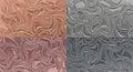 Elegant quadtone metallic swirl textures presenting abstract patterns in luxurious shades of rose Royalty Free Stock Photo