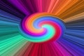 Elegant Rainbow colors stripes tangled in a ball. Colorful background design Royalty Free Stock Photo