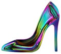Elegant rainbow fashion shoe