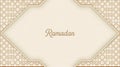 Elegant Ramadan Background with Golden Islamic Geometric Pattern and Copy Space Royalty Free Stock Photo