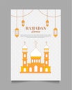 Elegant Ramadan Kareem Background, for poster, frame concept, flyer, poster