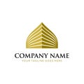 Elegant real estate logo design vector template illustration. premium building, business, finance, company, corporate, residential Royalty Free Stock Photo