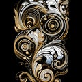 Elegant Realism: A Swirly Gold Pattern With Fantasy Elements