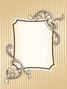 Elegant rectangular vintage sepia frame