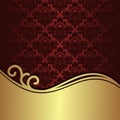 Elegant red Background with golden Border