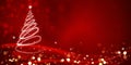 Elegant red christmas background with christmas tree Royalty Free Stock Photo