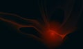 Elegant red 3d flame rushing blazing and glowing in dark. Artistic and fantastic digital illustration.