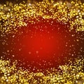 Elegant red festive background with stars