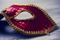 Elegant red and golden carnival mask Royalty Free Stock Photo