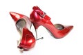Elegant red high heels Royalty Free Stock Photo