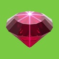 Elegant Red Ruby Gemstone Crystal Diamond Vector Symbol Of Luxury Royalty Free Stock Photo