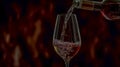 Elegant Red Wine Pouring Into Crystal Glass Royalty Free Stock Photo