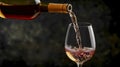 Elegant Red Wine Pouring Into Crystal Glass Royalty Free Stock Photo