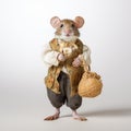 Elegant Renaissance Style Mouse In Traditional Bavarian Clothing